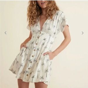 Marine Layer Camila Palm Tree Dress